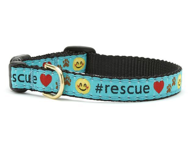 Up Country Cat Collar, #rescue, 10-in