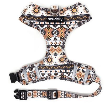 Bcuddly Control Dog Harness, Tan Aztec, Medium