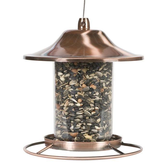 Perky-Pet Copper Finish Panorama Wild Bird Feeder, 2-lb