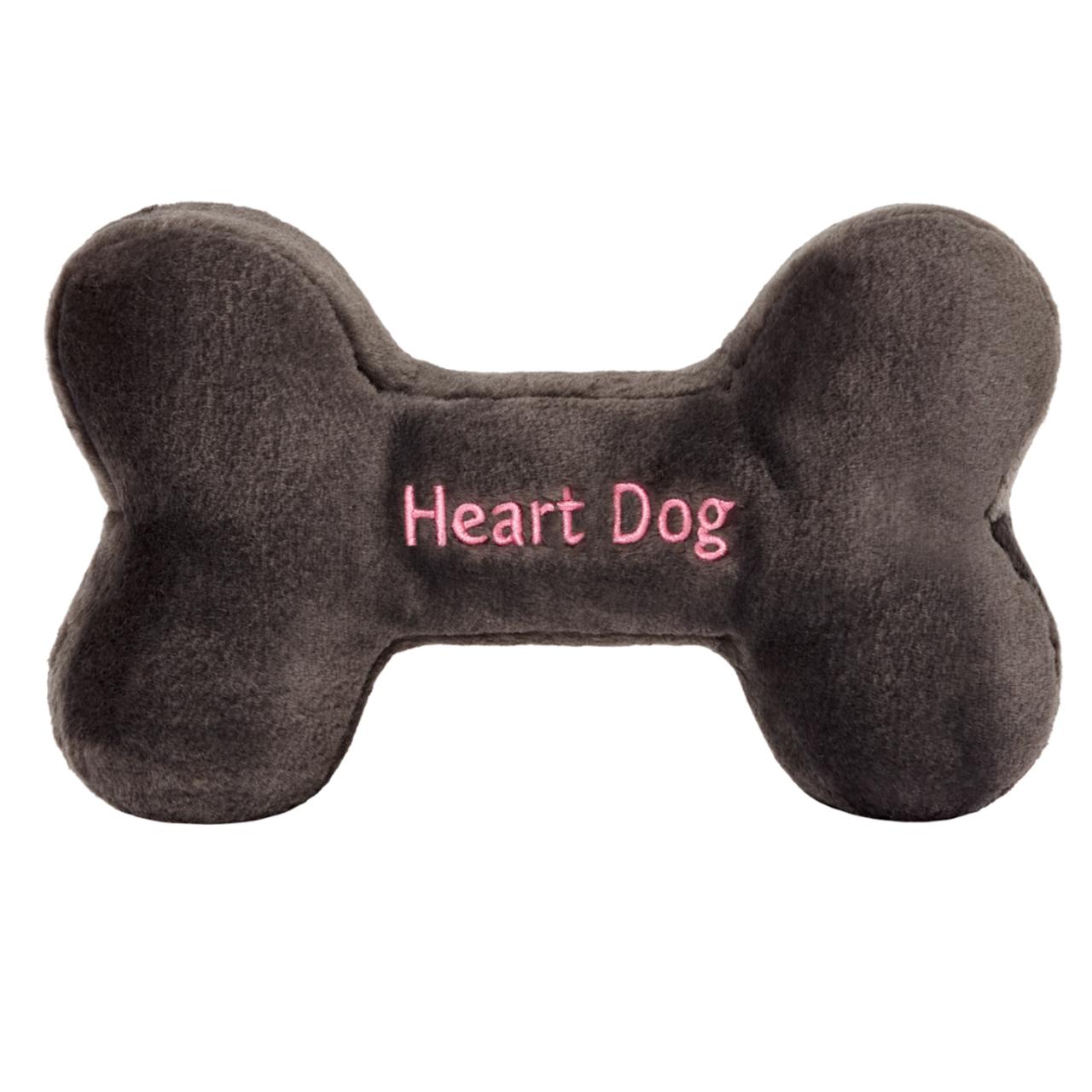 Fluff & Tuff Heart Dog Bone Dog Toy
