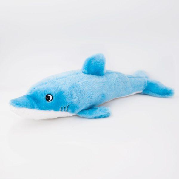 ZippyPaws Jigglerz Dolphin Dog Toy, 20 x 4 x 4-in