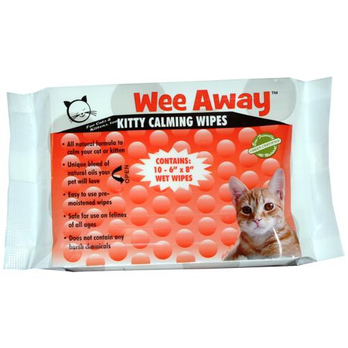 Wee Away Kitty Calming Wipes for Cats, 10-count