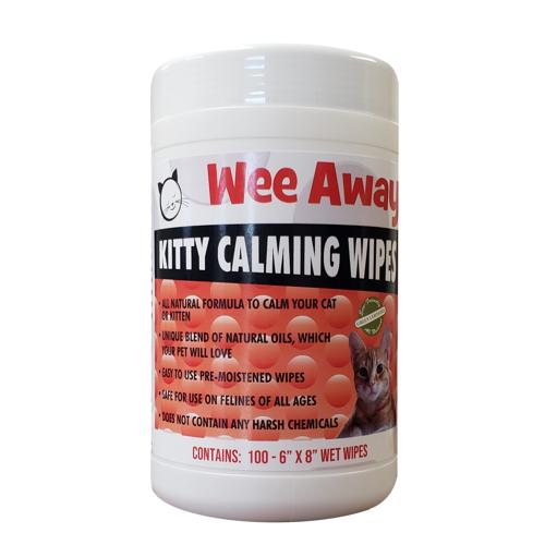 Wee Away Kitty Calming Wipes for Cats, 100-count
