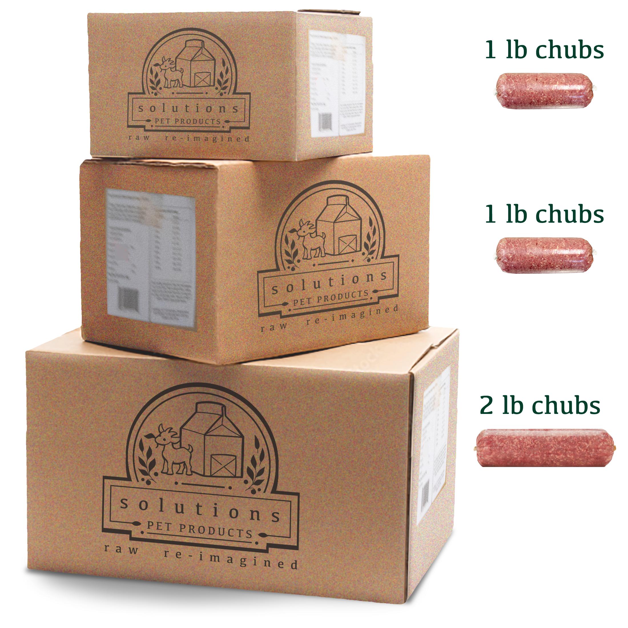 Solutions Pet Products Raw Diets Pork Recipe Chubs Frozen Pet Food, 20-lb
