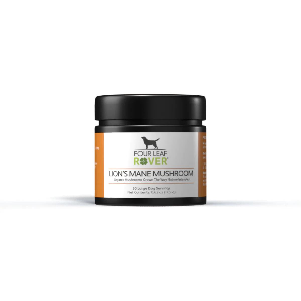 Four Leaf Rover Lion's Mane Organic Mushroom Extract Dog Supplement