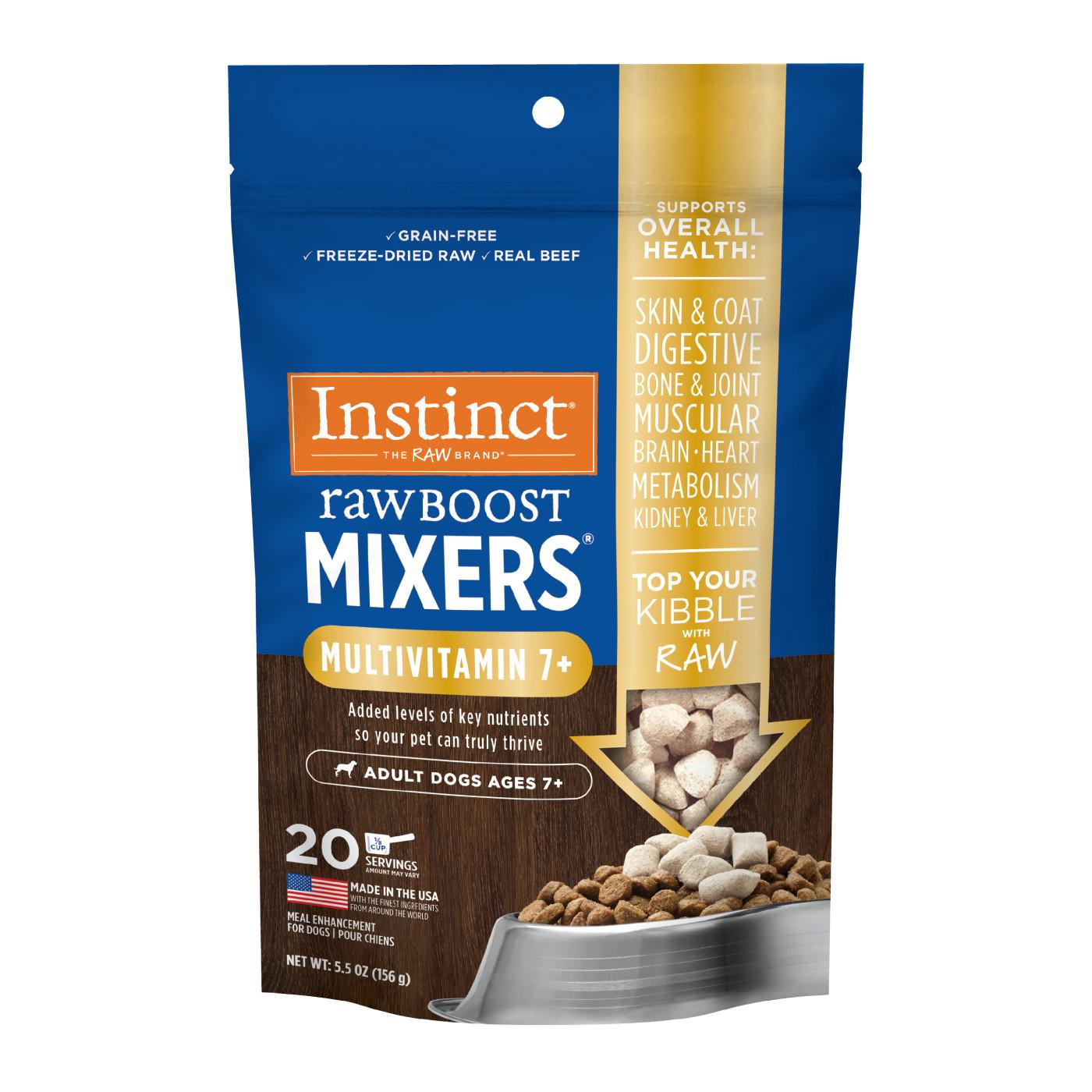 Instinct Raw Boost Mixers Multivitamin 7+ Freeze-Dried Dog Food Topper, 12-oz