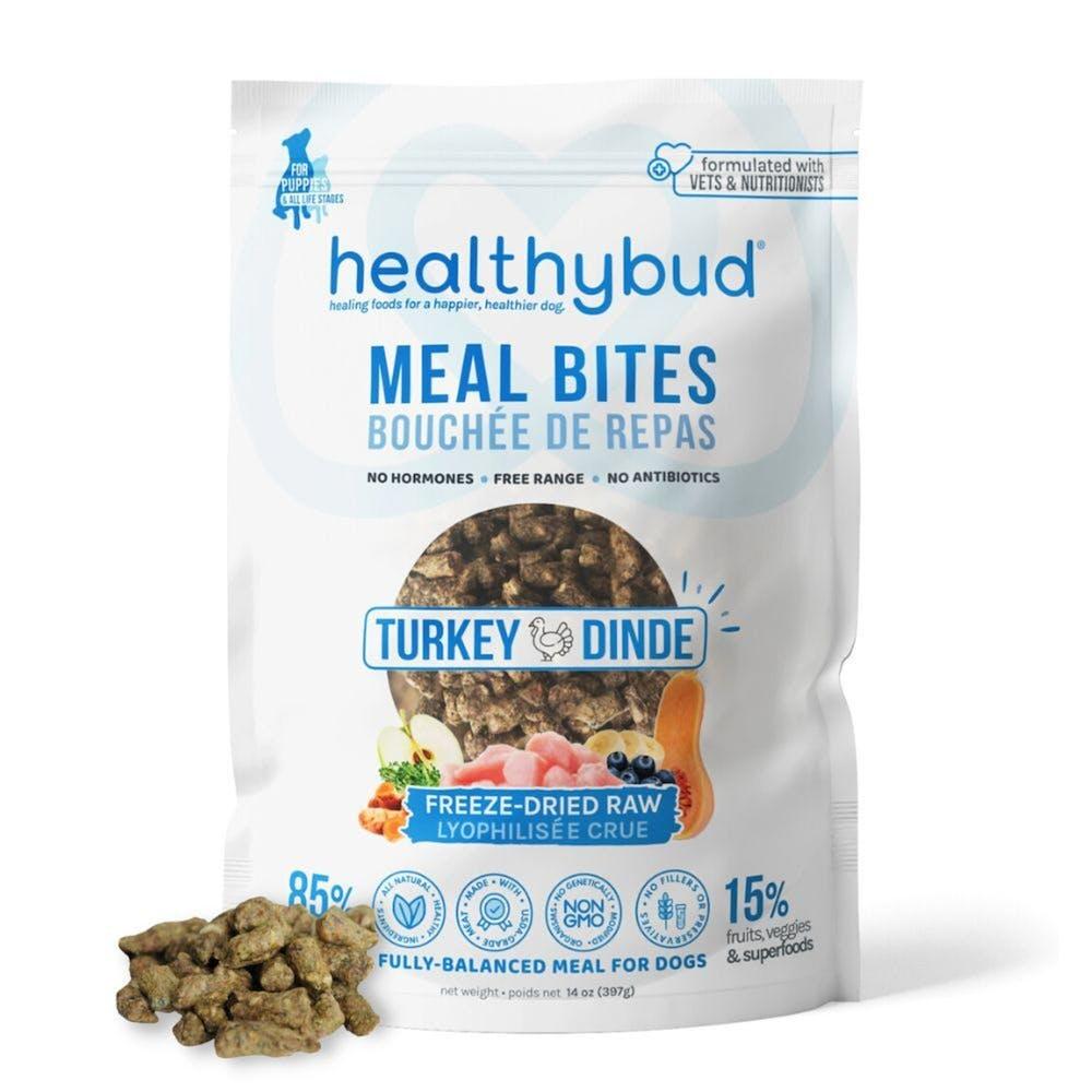 Healthybud Turkey Meal Bites Freeze-Dried Dog Food, 14-oz