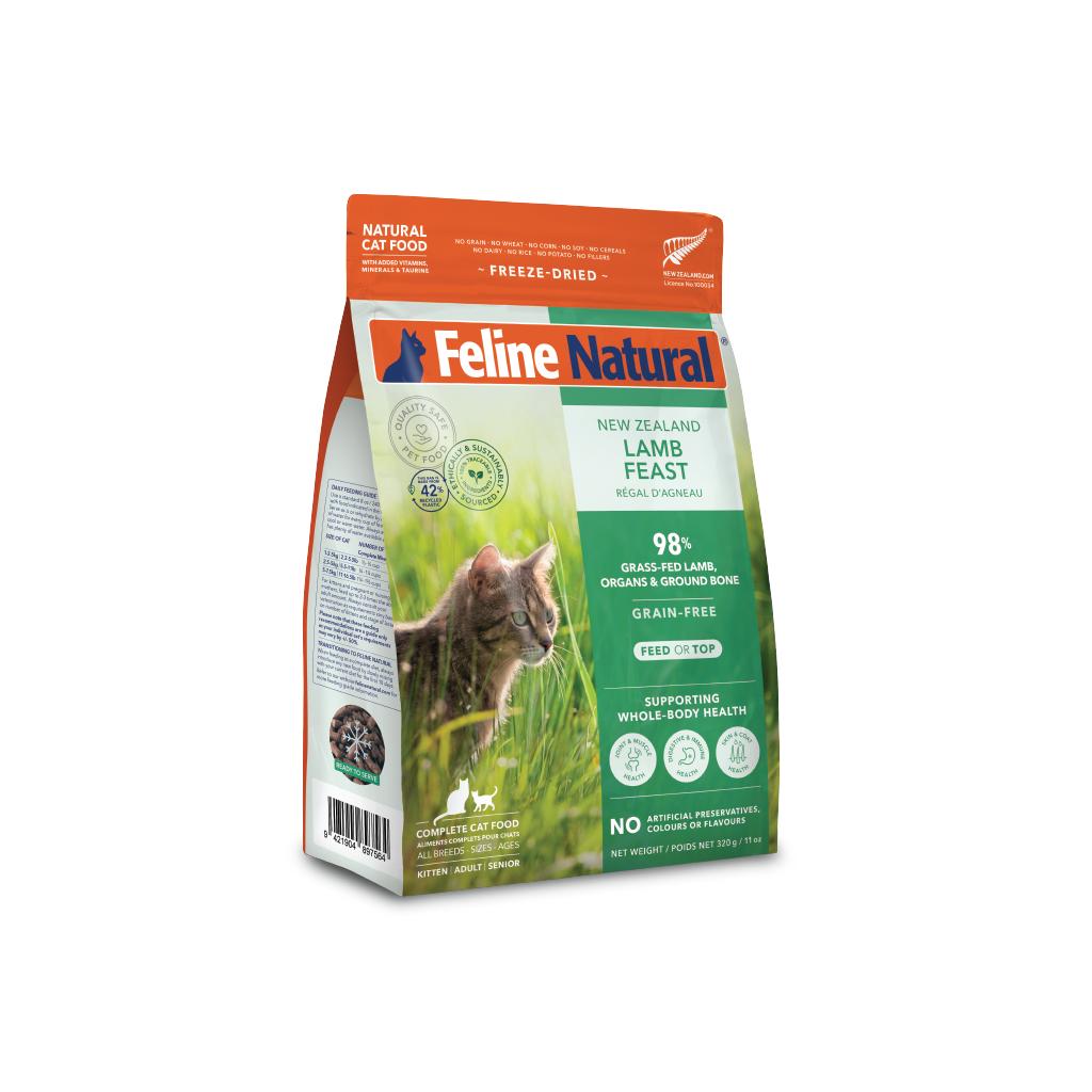 Feline Natural New Zealand Lamb Feast Freeze-Dried Cat Food, 11-oz|320-gram