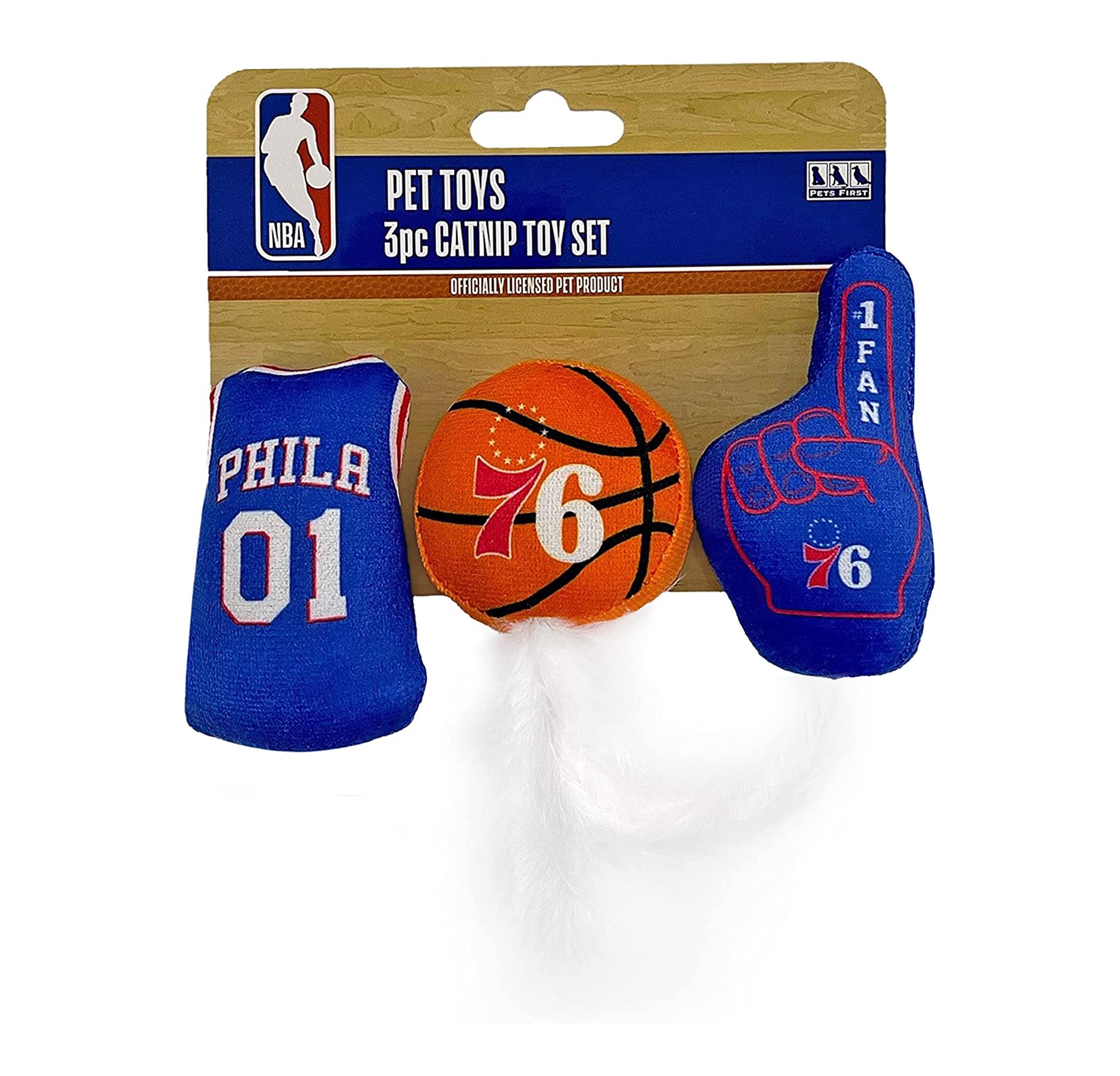 Pets First Philadelphia 76ers Catnip Cat Toy, 3-pk