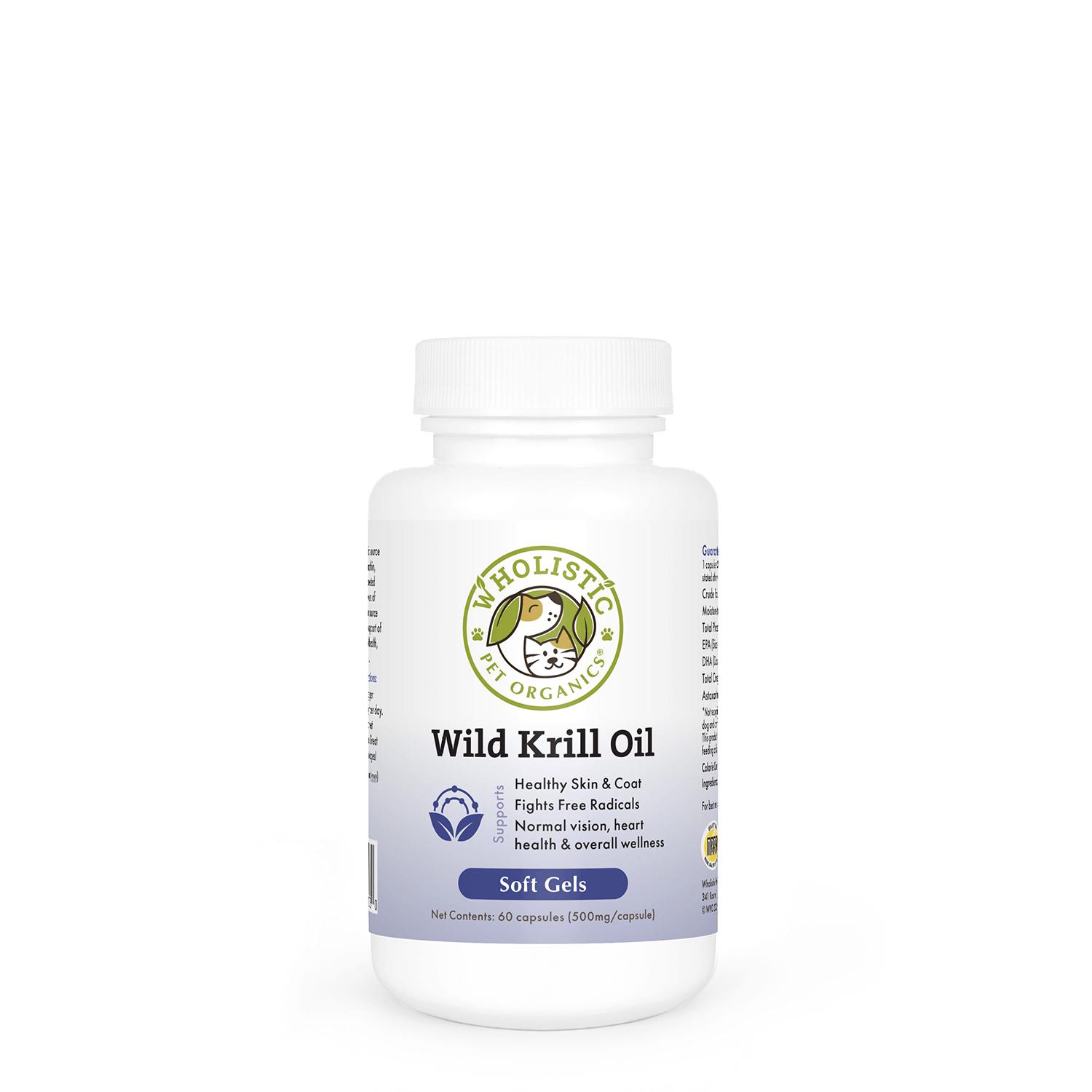 Wholistic Pet Organics Krill Oil Soft Gels Pet Supplement