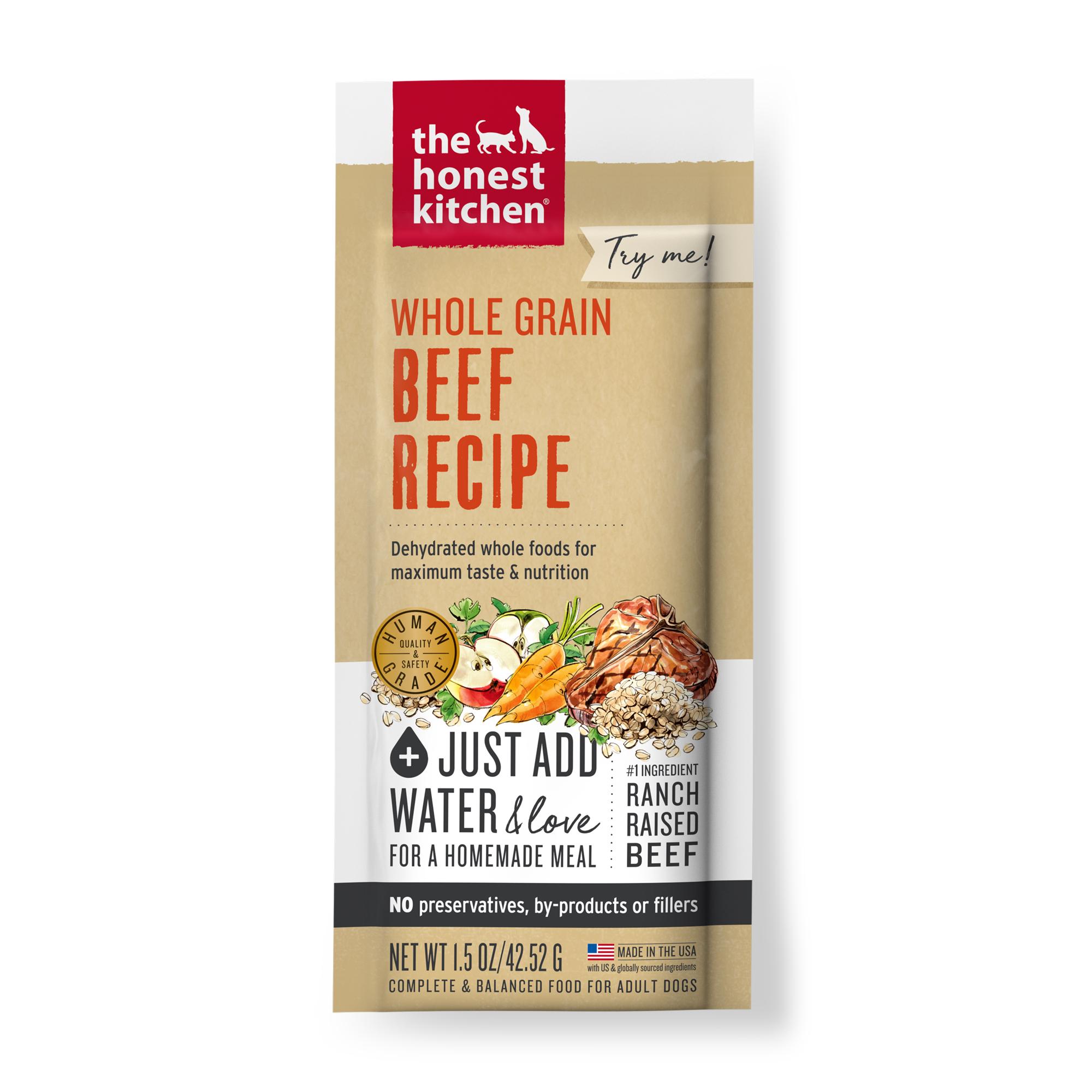 The Honest Kitchen Beef Whole Grain Dehydrated Dog Food, 1.5-oz