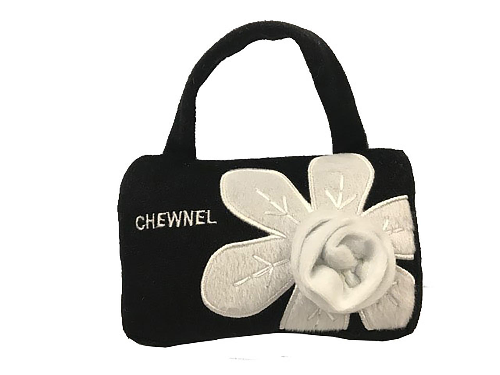 Dog Diggin Designs Chewnel Fleur Blanche Purse Dog Toy, 5.5-in x 4-in (Size: 5.5-in x 4-in)