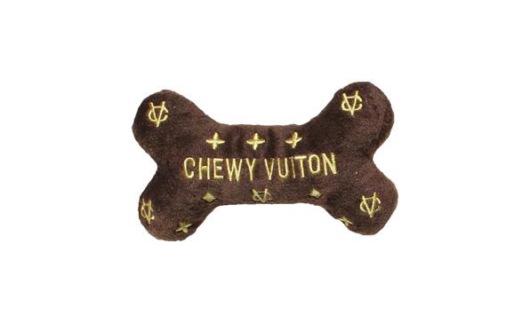 Dog Diggin Designs Chewy Vuiton Bone Dog Toy