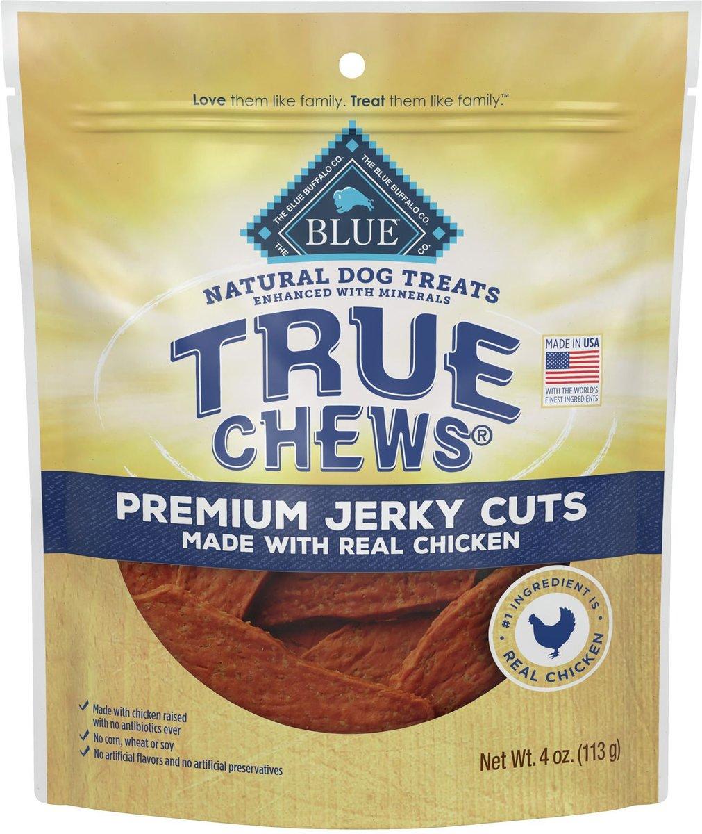 Blue Buffalo True Chews Premium Jerky Cuts Real Chicken Dog Treats, 4-oz