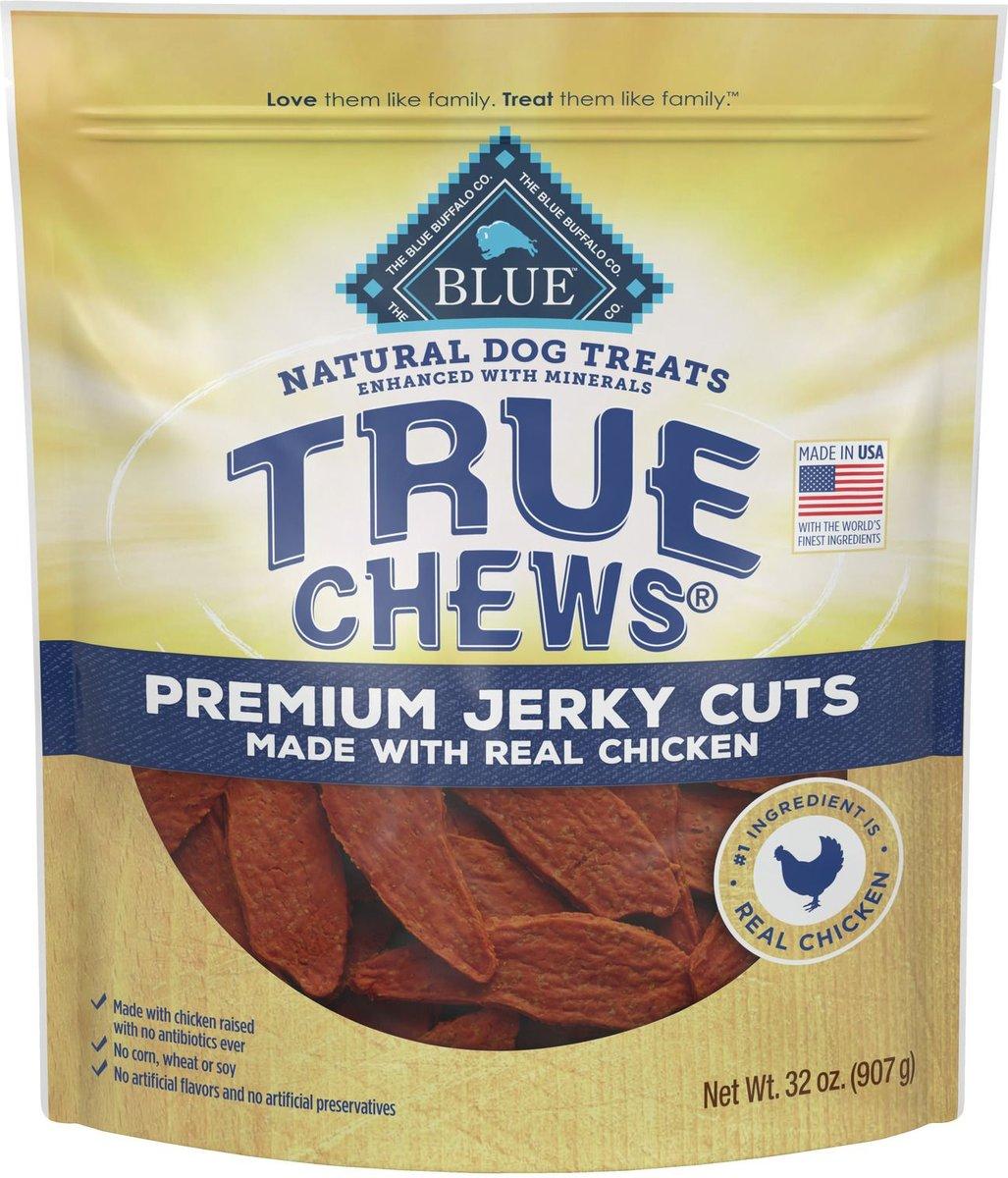 Blue Buffalo True Chews Premium Jerky Cuts Real Chicken Dog Treats, 32-oz