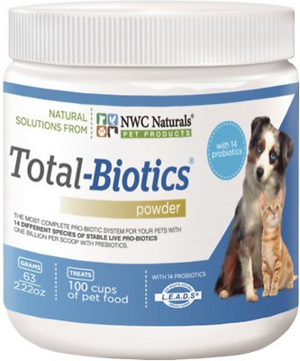 NWC Naturals Total-Biotics Probiotic Dog & Cat Powder Supplement, 2.22-oz