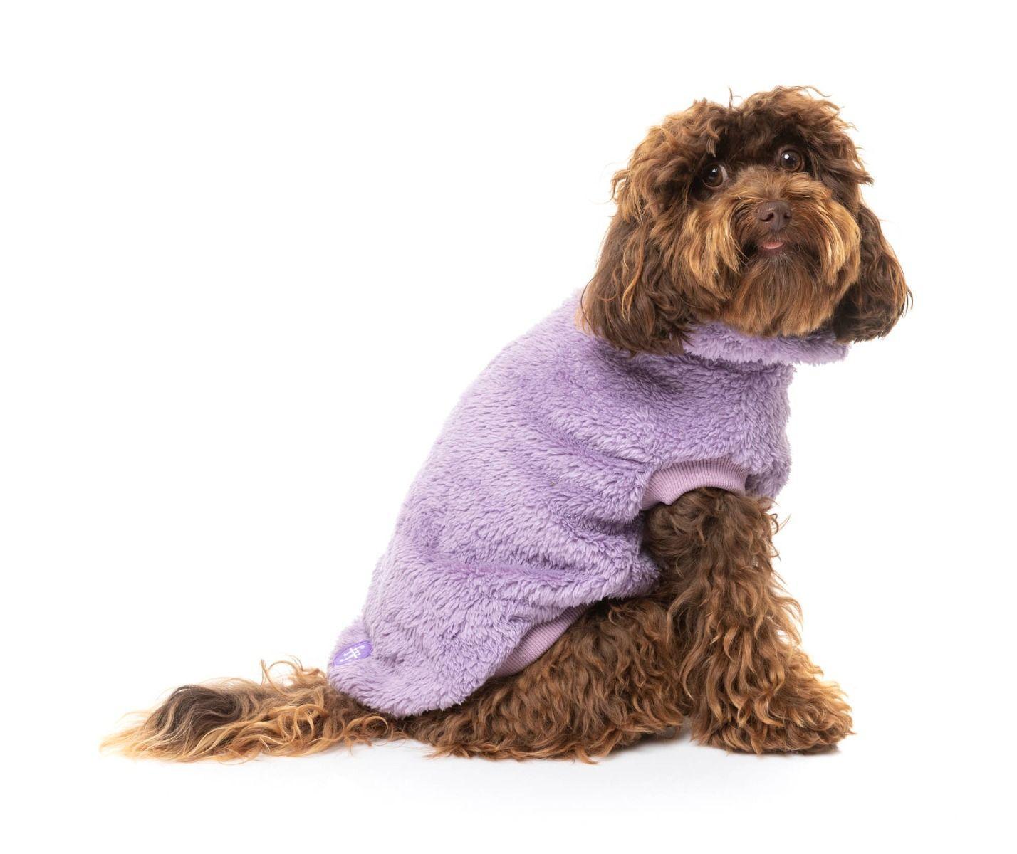 FuzzYard Turtle Teddy Dog Sweater, Purple