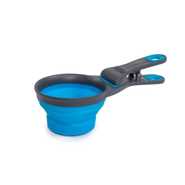 Dexas Collapsible KlipScoop Pet Food Scoop, Pro Blue, 2-cup