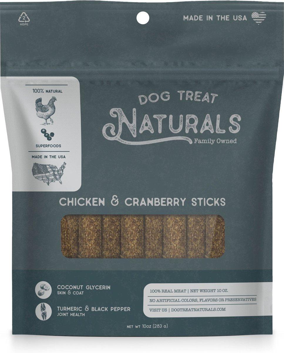 Dog Treat Naturals Superfood Chicken & Cranberry Sticks Dog Treats, 10-oz