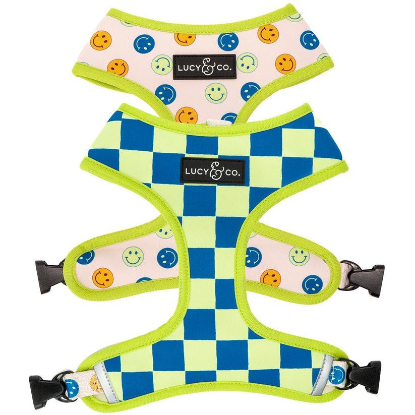 Lucy & Co. Reversible Dog Harness, The Have a Nice Day, X-Large