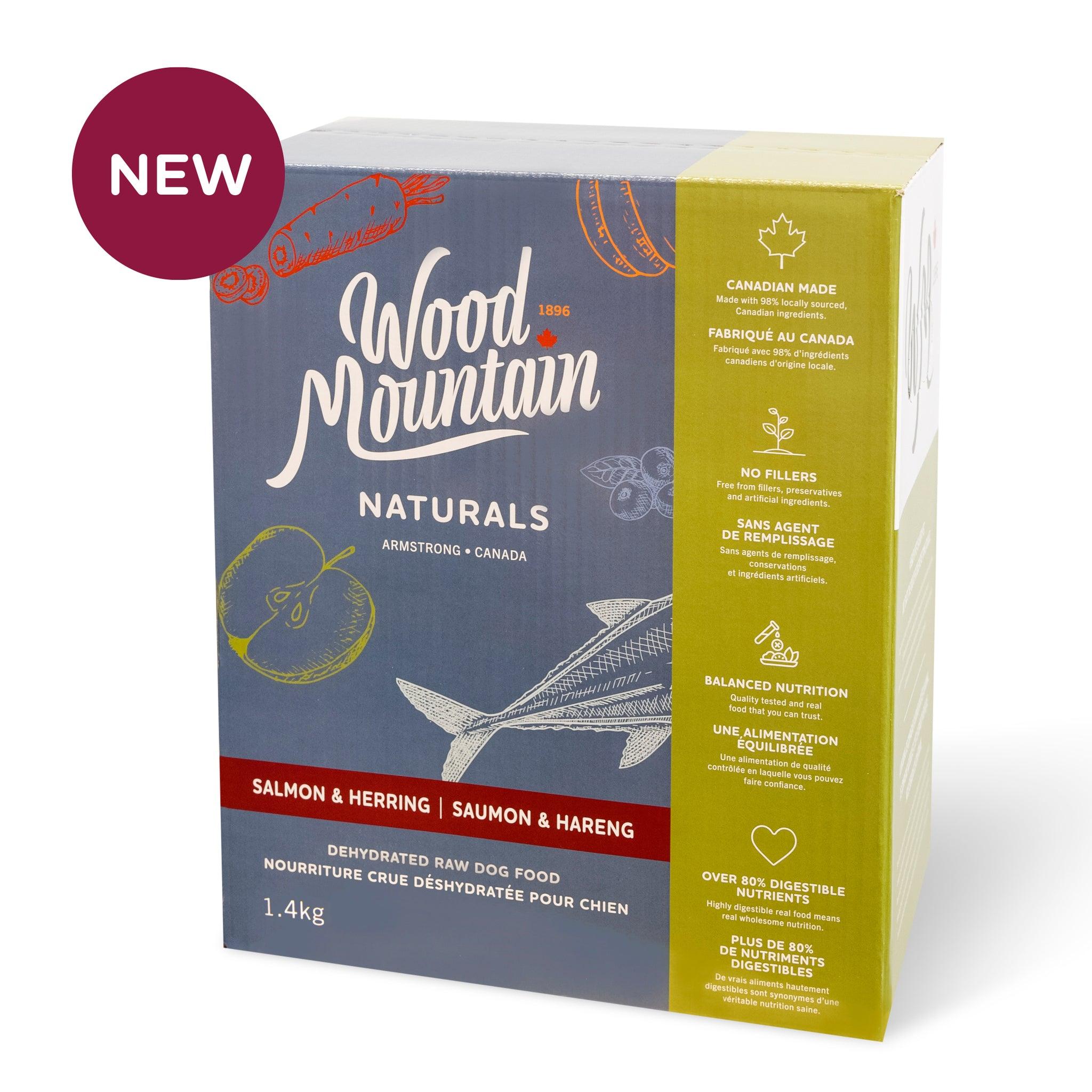 Wood Mountain Naturals Salmon & Herring Dehydrated Dog Food, 1.4-kg