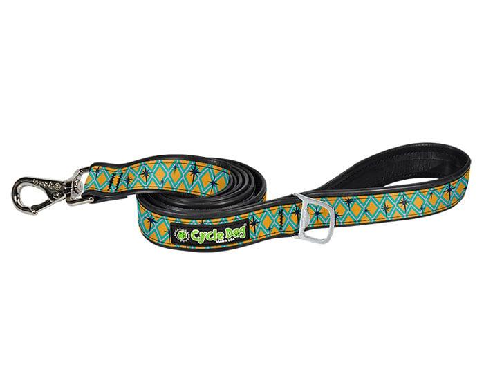 Cycle Dog RegWidth Dog Leash, Yellow Starbursts, 6-ft