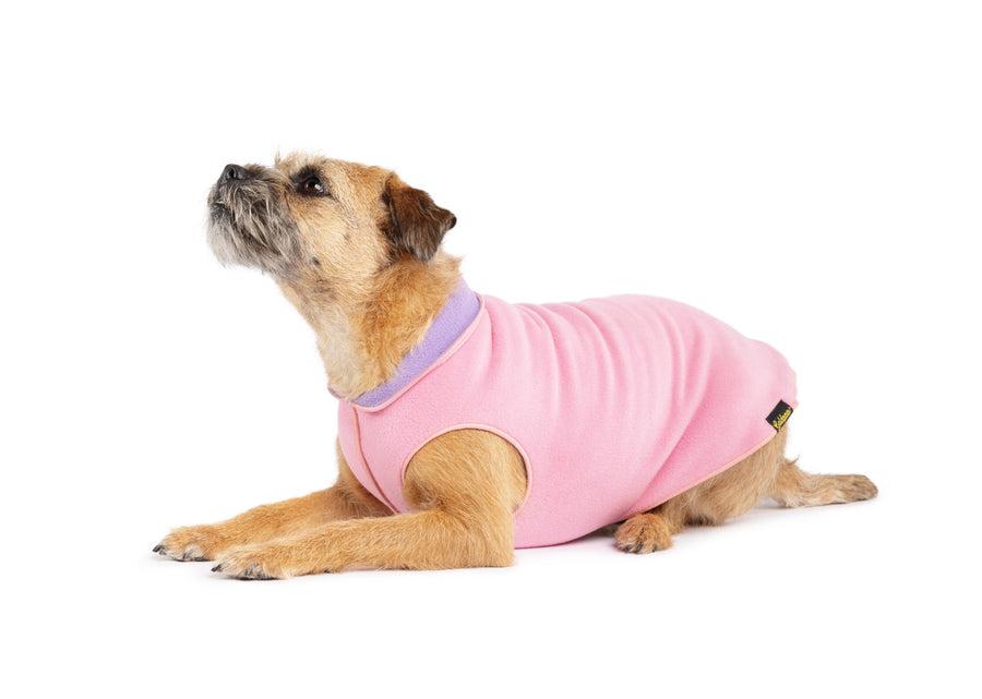 Goldpaw Duluth Double Fleece Dog Coat, Rose/Lavender, 20