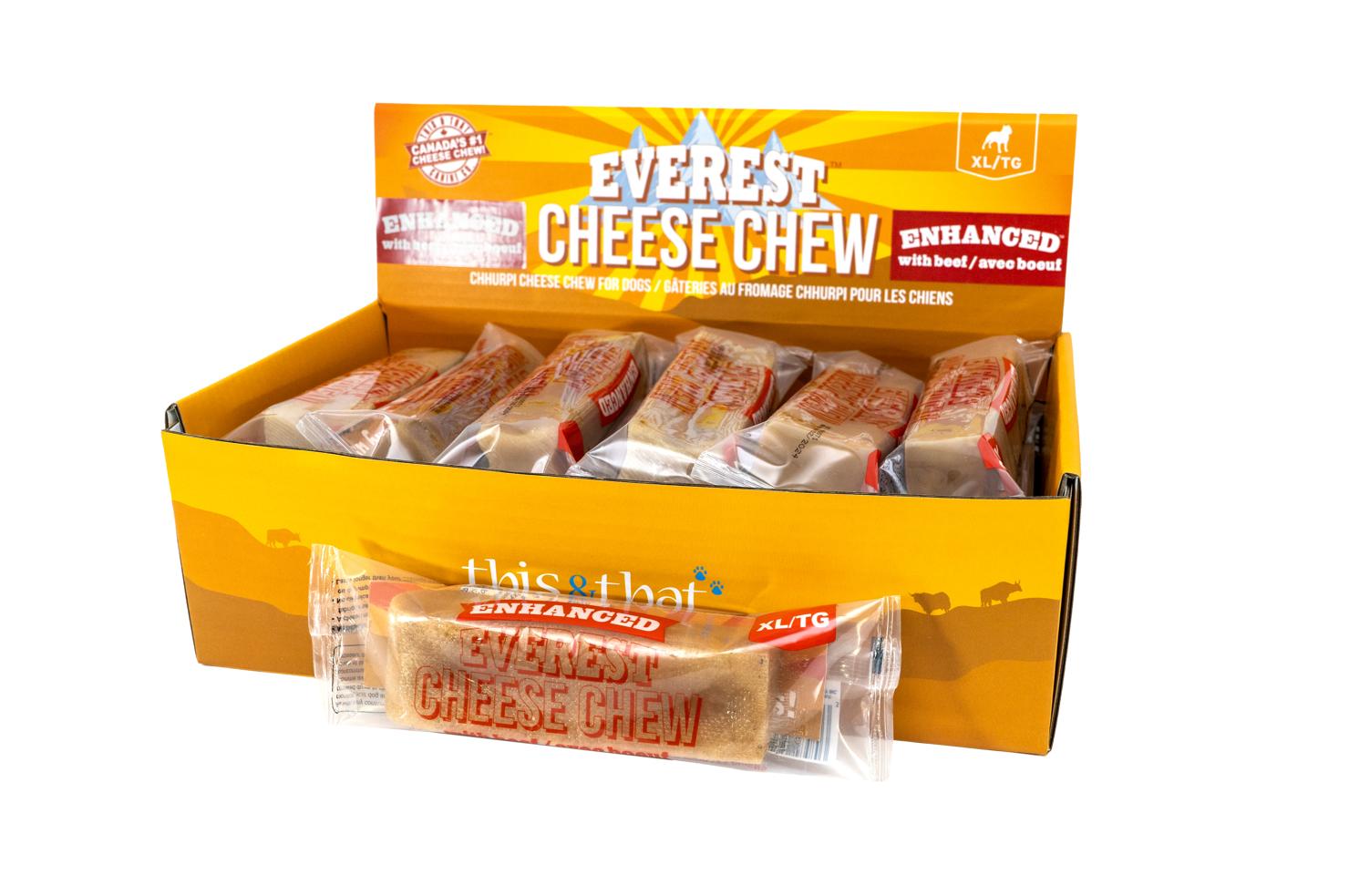 This & That Enhanced Everest Cheese Chew with Beef Dog Treats (CA), X-Large, 1-count