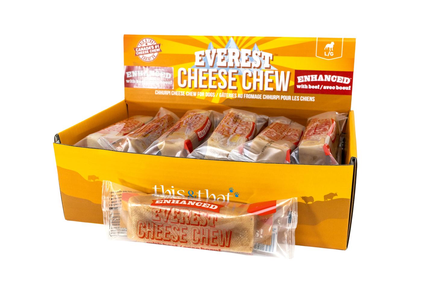This & That Enhanced Everest Cheese Chew with Beef Dog Treats (CA), Large