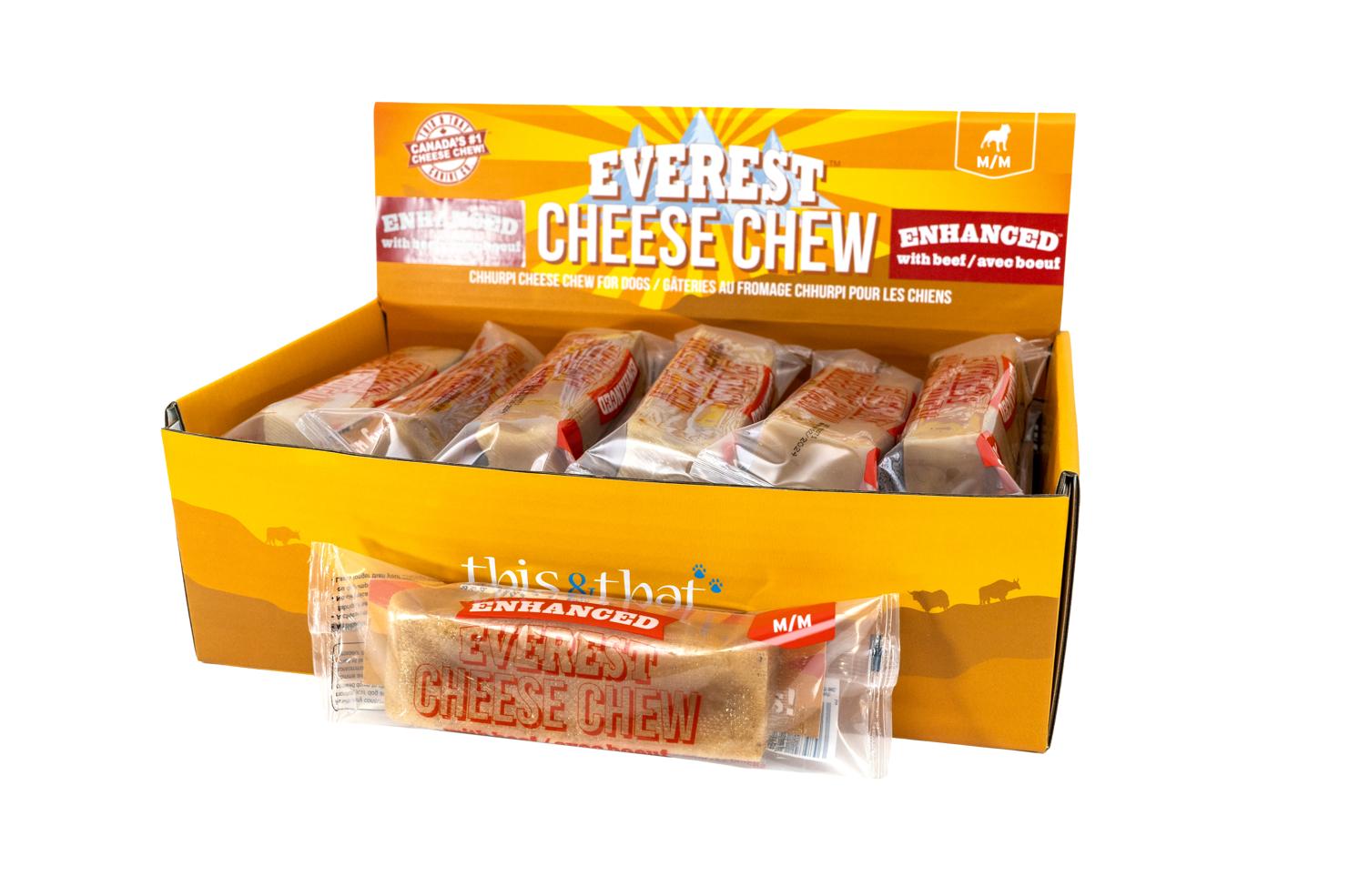 This & That Enhanced Everest Cheese Chew with Beef Dog Treats (CA), Medium