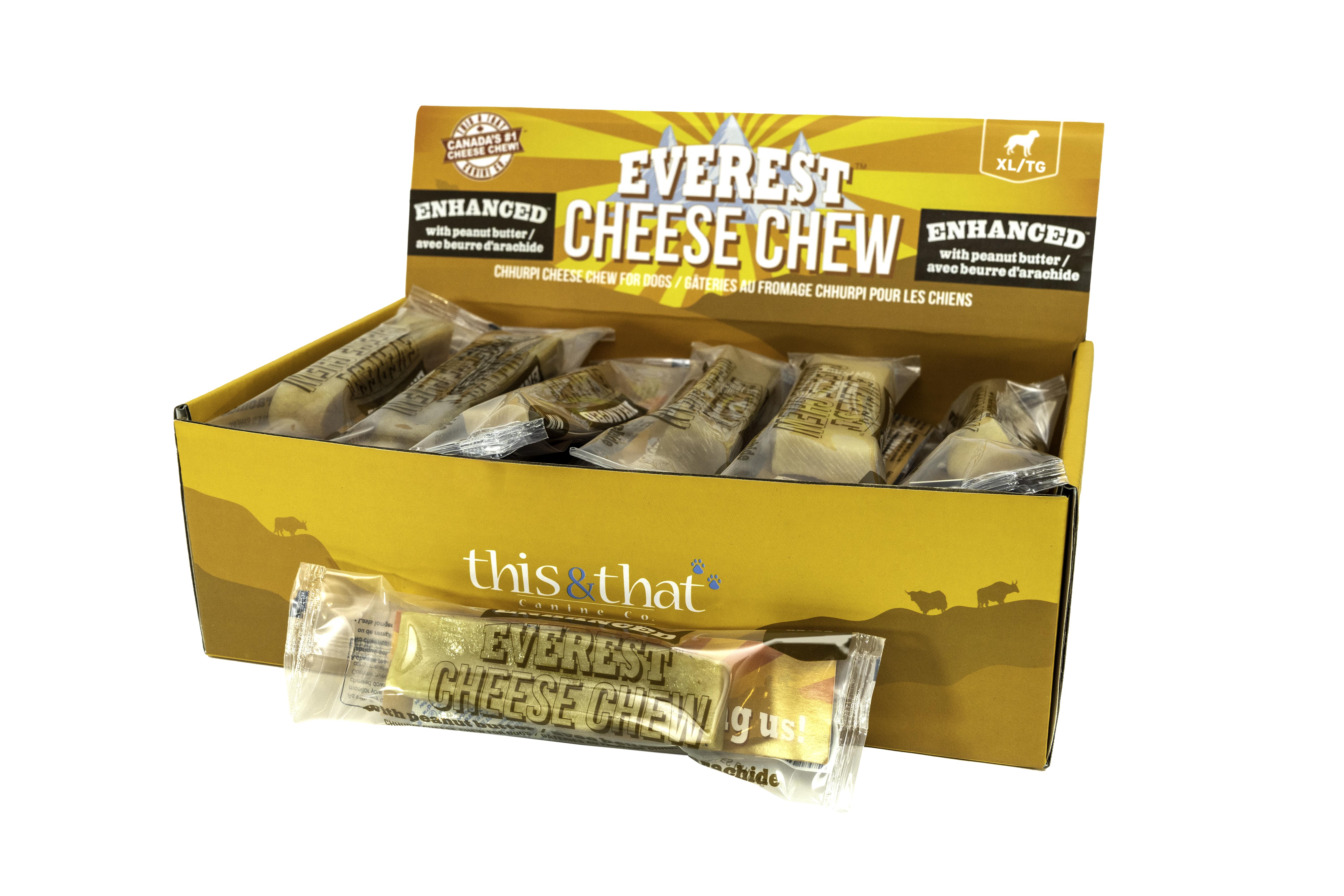 This & That Enhanced Everest Cheese Chew with Peanut Butter Dog Treats (CA), X-Large