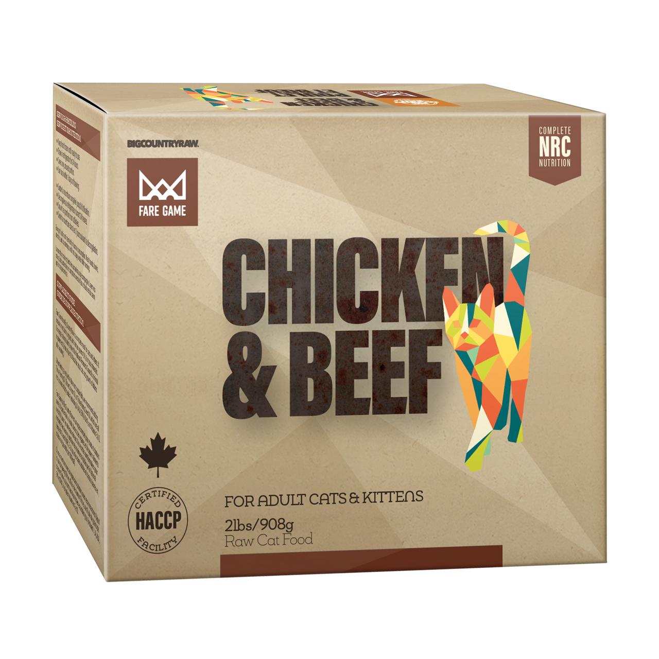 Big Country Raw Fare Game Chicken & Beef Frozen Cat Food