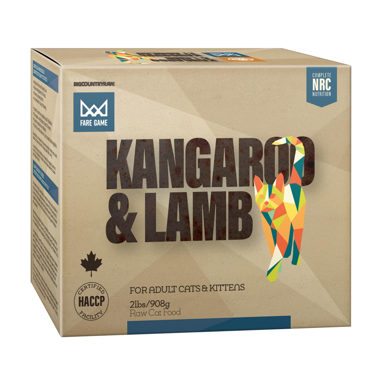 Big Country Raw Fare Game Kangaroo & Lamb Frozen Cat Food