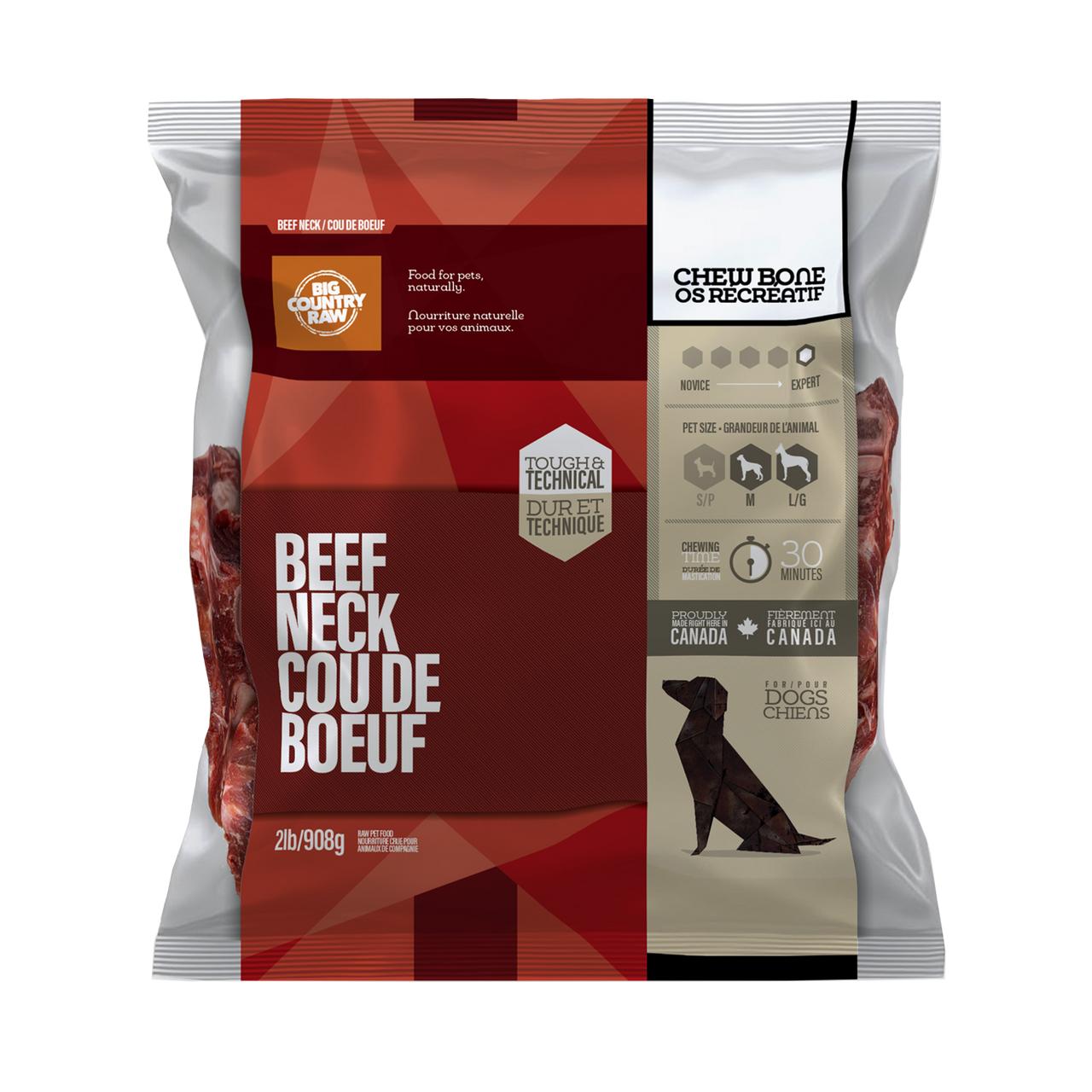 Big Country Raw Beef Neck Bone Frozen Dog Treats