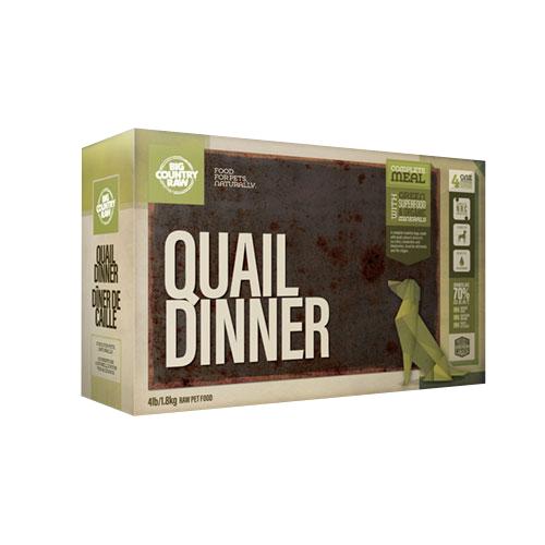 Big Country Raw Quail Dinner Frozen Dog Food, 4-lb