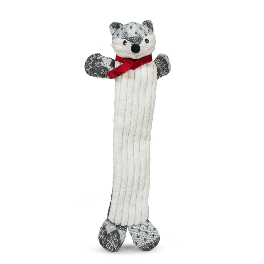 HuggleHounds Festive Frankie Fox Long & Lovelie Dog Toy