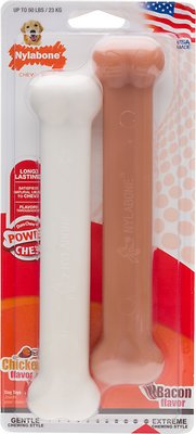 Nylabone DuraChew Twin Pack Bacon & Chicken Flavors Bone Dog Toys, Large