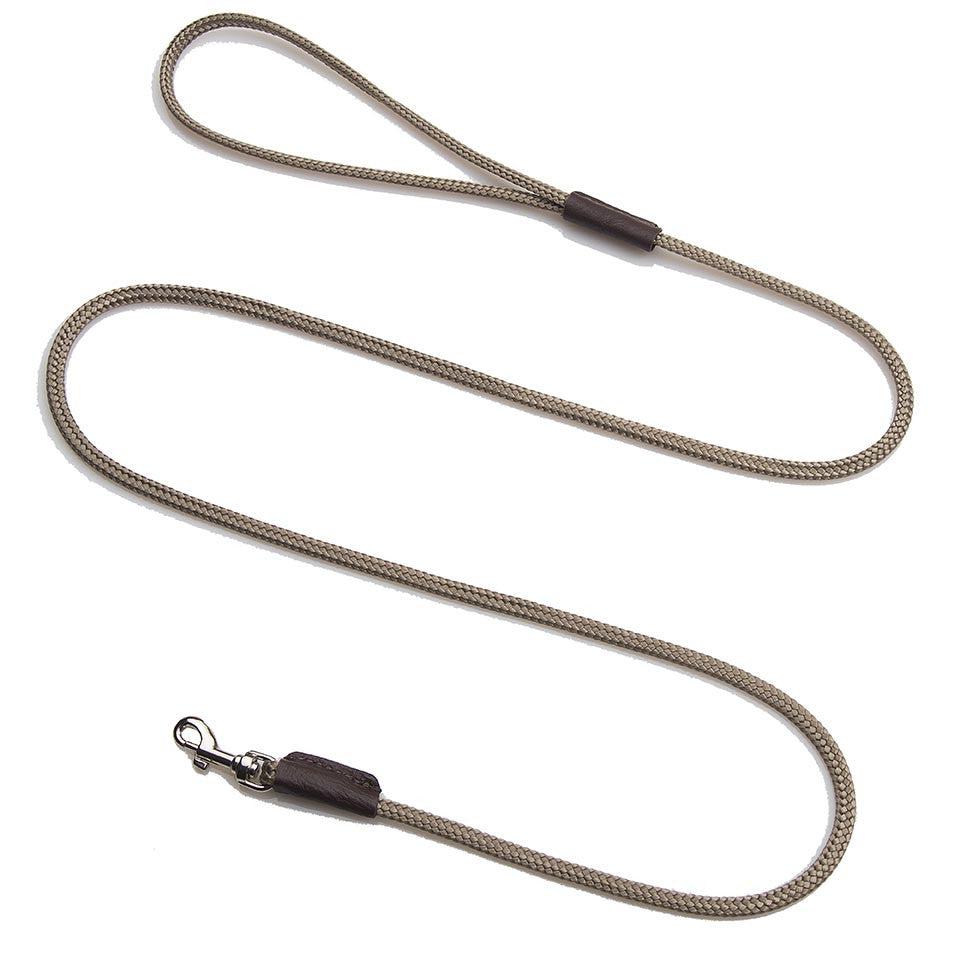 Mendota Pet British Show Snap Dog Leash, Tan, 1/8-in x 4-ft