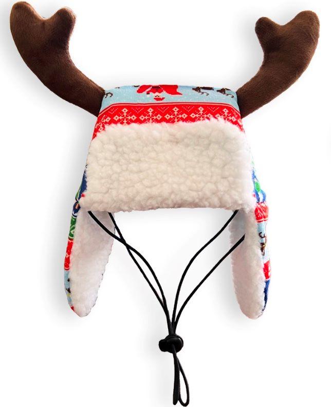 Huxley & Kent Antler Dog Hat, Ugly Sweater, Large