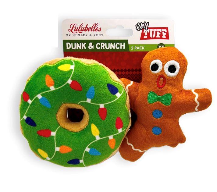 Huxley & Kent Tiny Tuff Dunk & Crunch Dog Toy, 2-pk (Size: 2-pk)