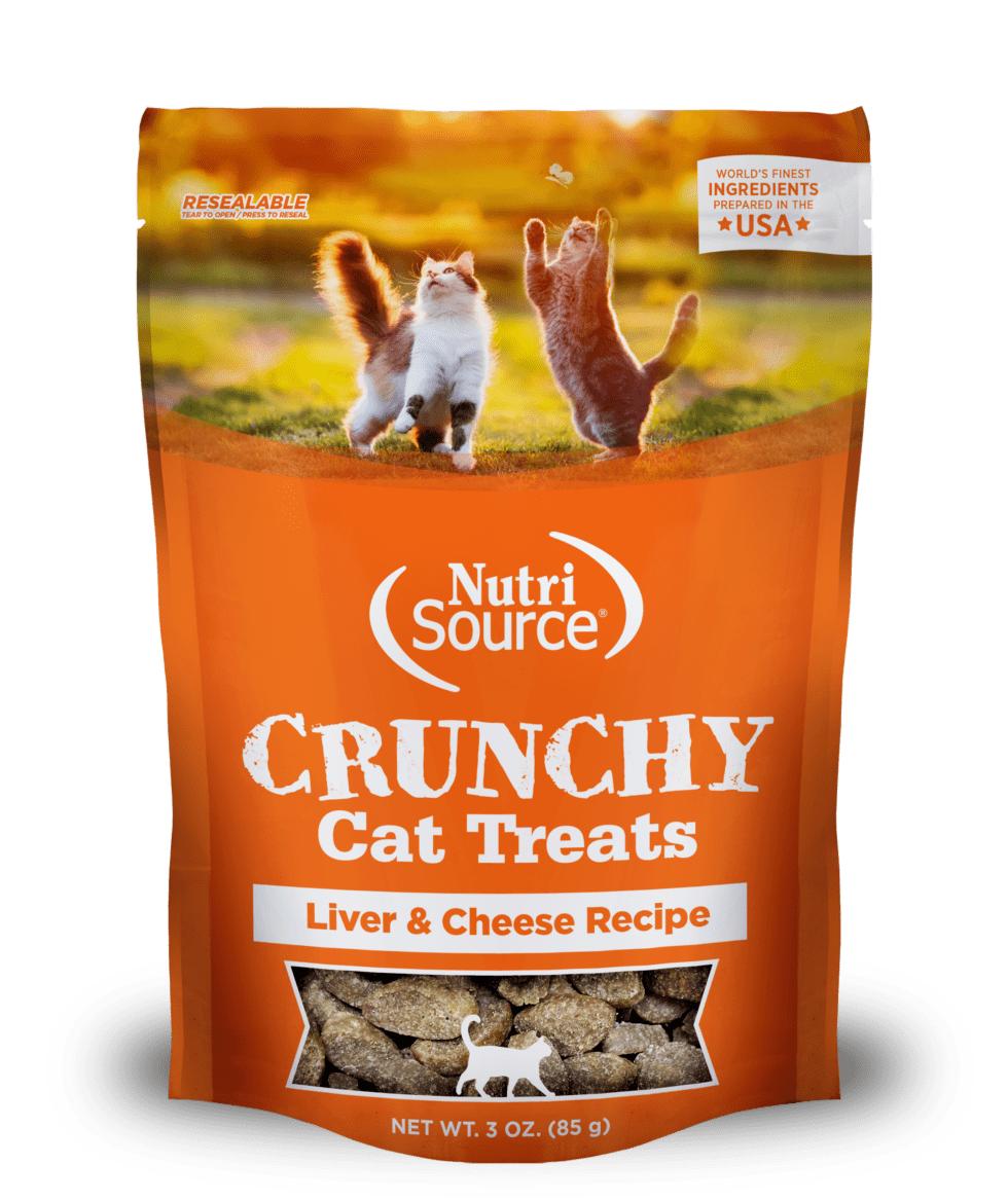 NutriSource Liver & Cheese Crunchy Cat Treats, 3-oz