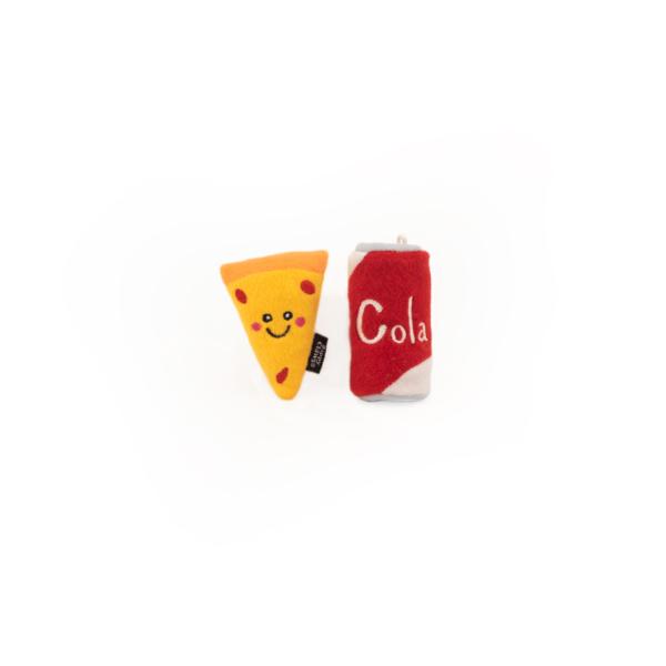 ZippyPaws ZippyClaws NomNomz Pizza & Cola Cat Toy, 2-pk (Size: 2-pk)