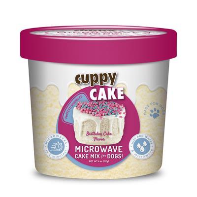 Puppy Cake Cuppy Cake Birthday Cake Microwave Cake Mix for Dogs, 4-oz