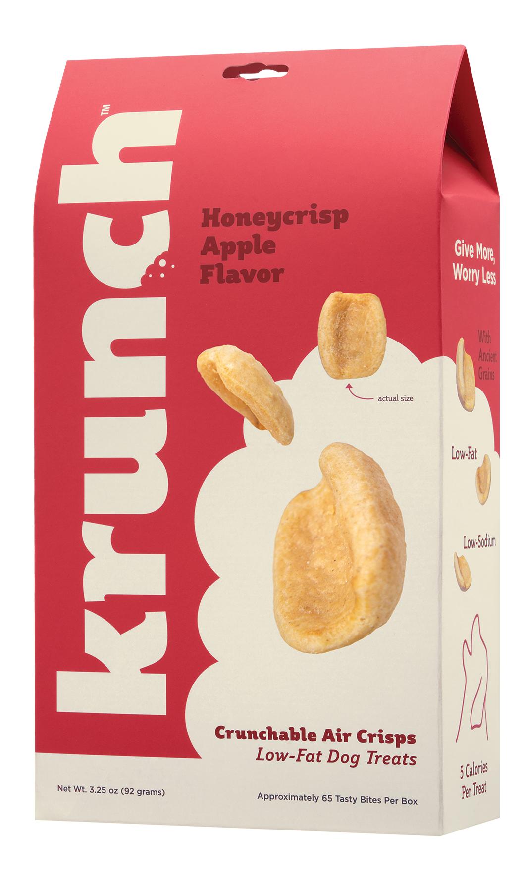 Krunch Honeycrisp Apple Air Crisps Dog Treats, 3.25-oz