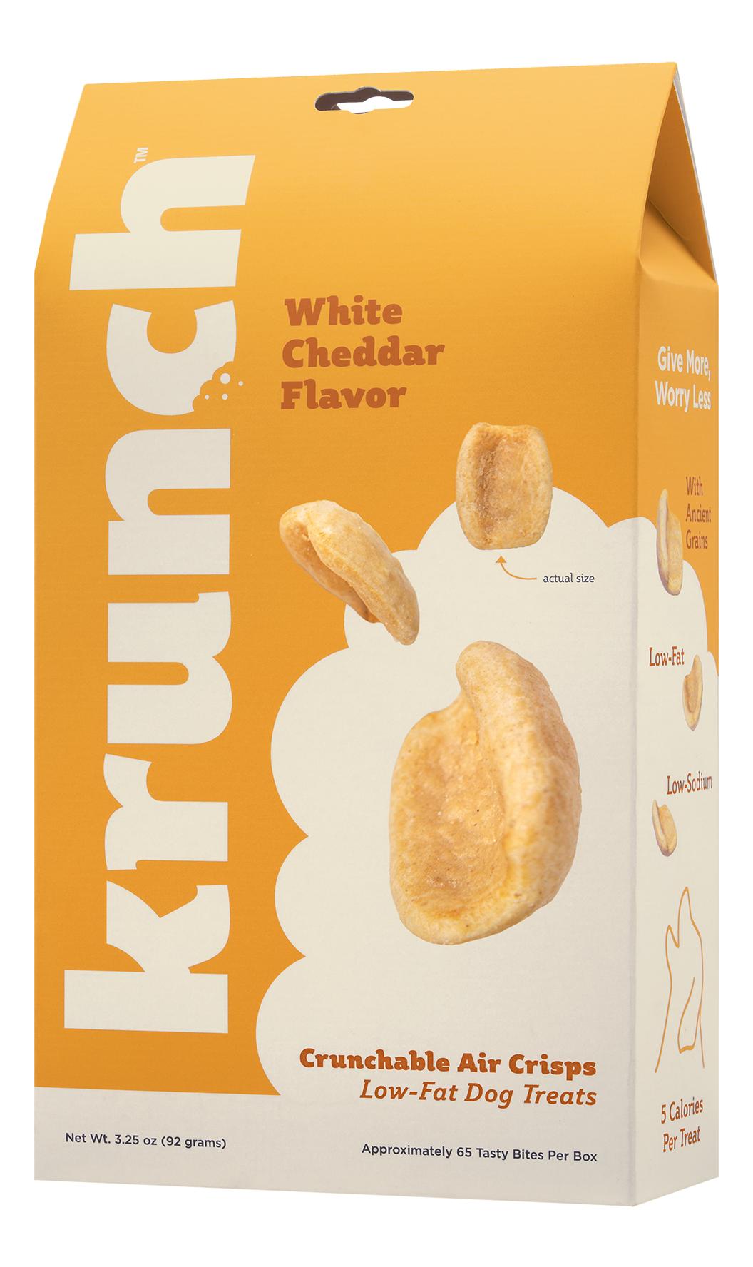 Krunch White Cheddar Air Crisps Dog Treats, 3.25-oz