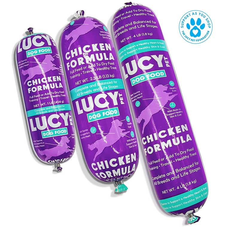 Lucy Pet Chicken Formula Roll Dog Food