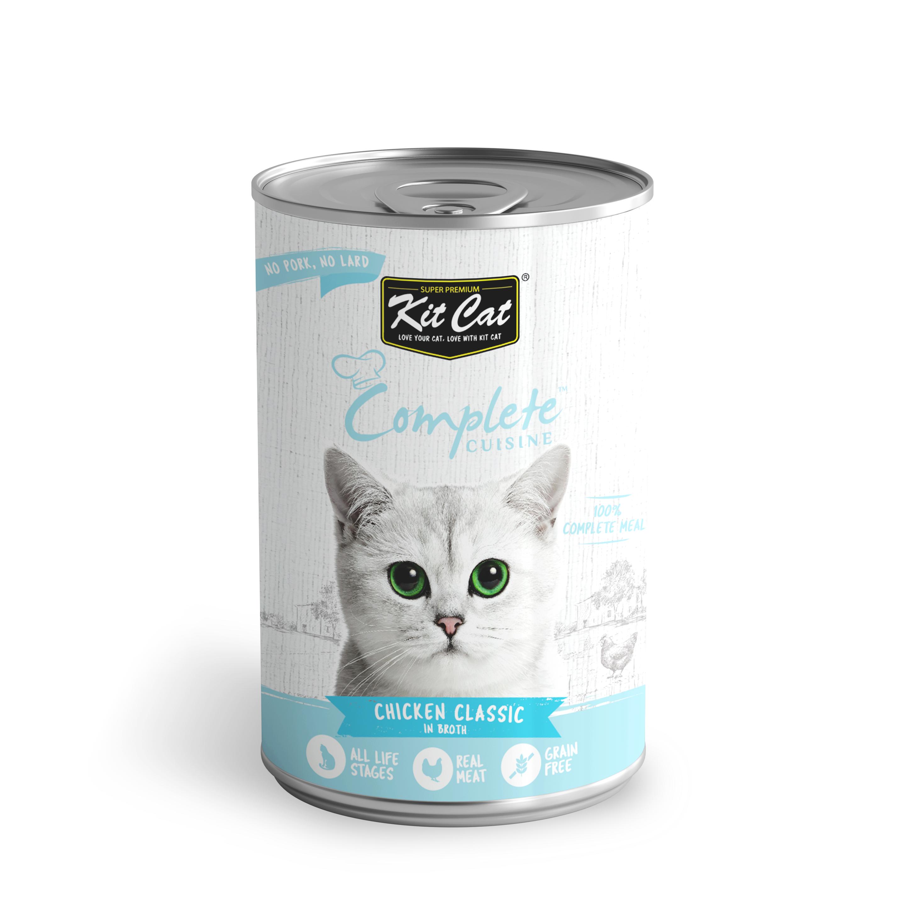 Kit Cat Complete Cuisine Chicken Classic in Broth Wet Cat Food Can, 150-gram