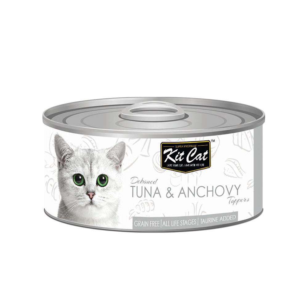 Kit Cat Deboned Tuna & Anchovy Toppers Wet Cat Food Can, 80-gram