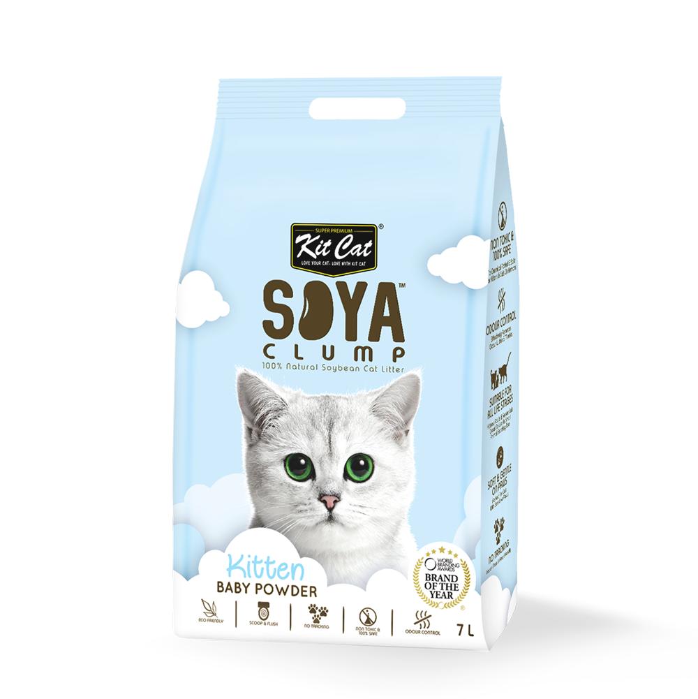 Kit Cat Soya Clump Soybean Kitten Baby Powder Cat Litter, 2.5-kg