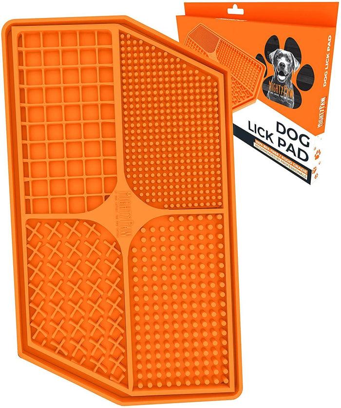 Mighty Paw Lick Pad Dog Slow Feeder, Orange